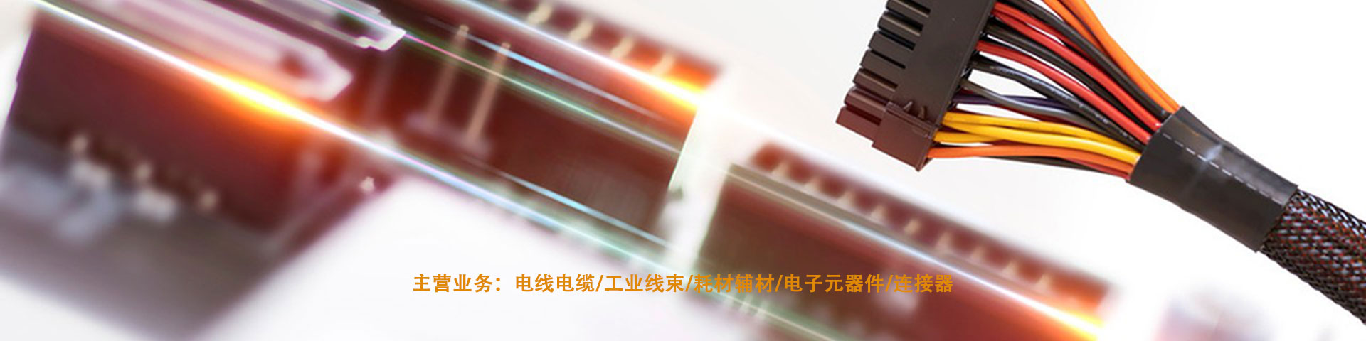 主营业务：电线电缆/工业线束/耗材辅材/电子元器件/连接器